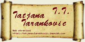 Tatjana Taranković vizit kartica